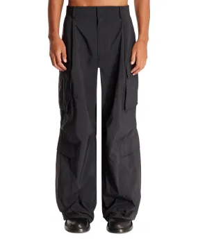 Black Adjustable Utility Trousers