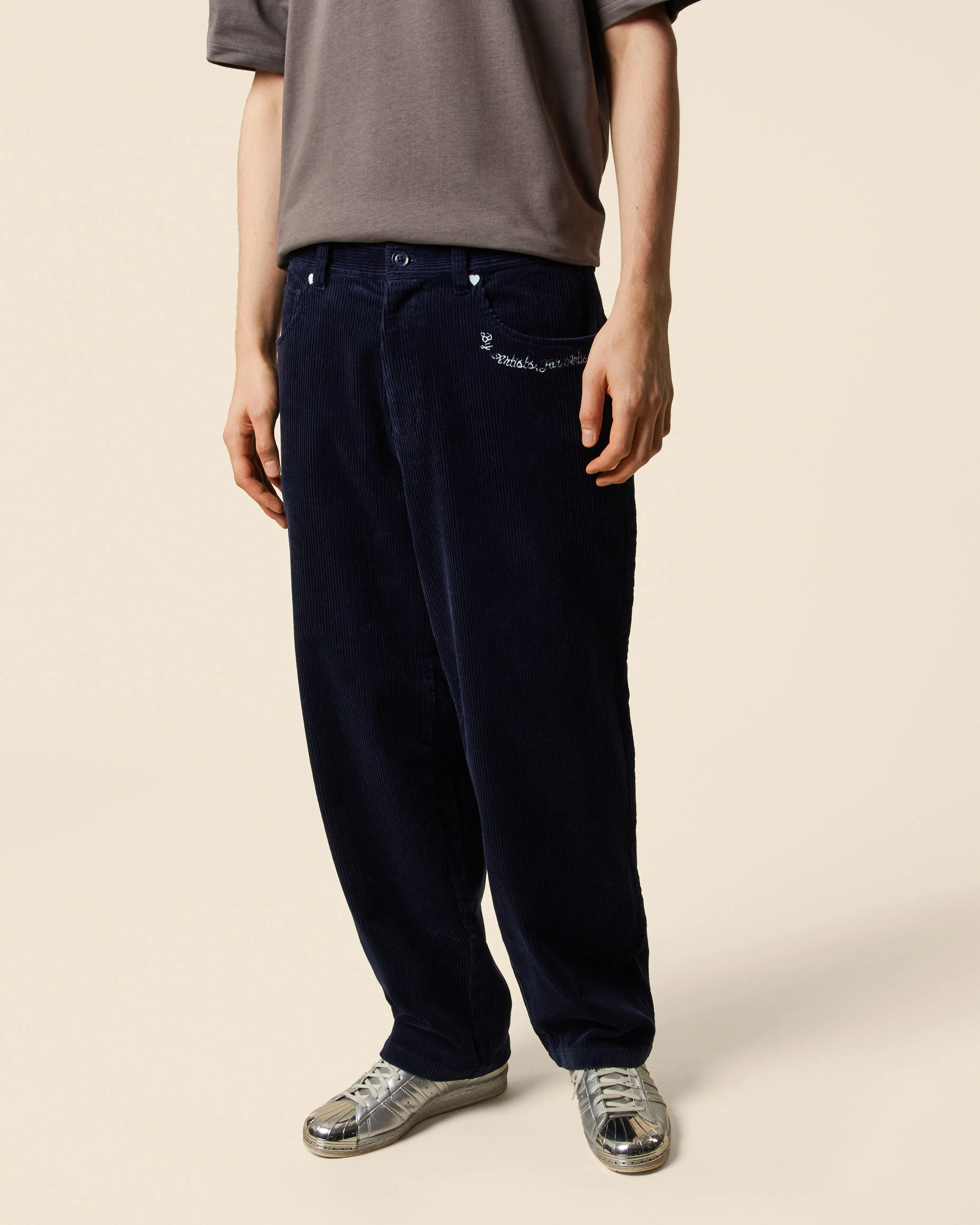 CINTO CORDUROY PANTS NAVY