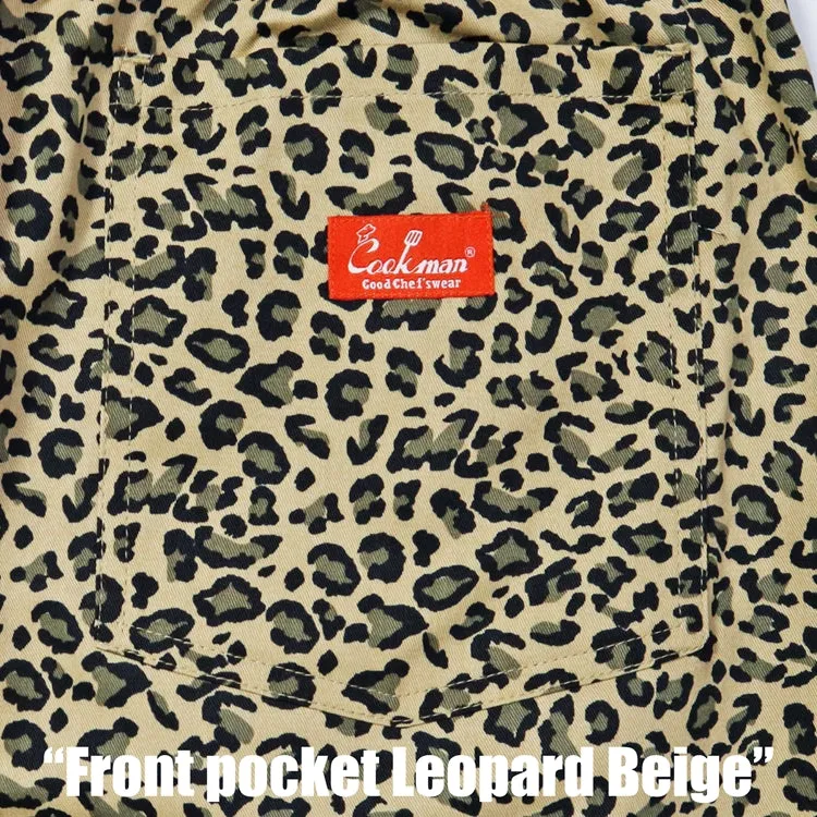 Cookman Chef Short Pants Front Pocket - Leopard : Beige