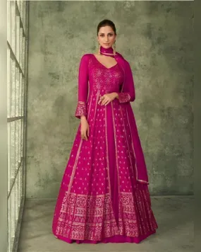 Designer Georgette Embroidered Anarkali Suits