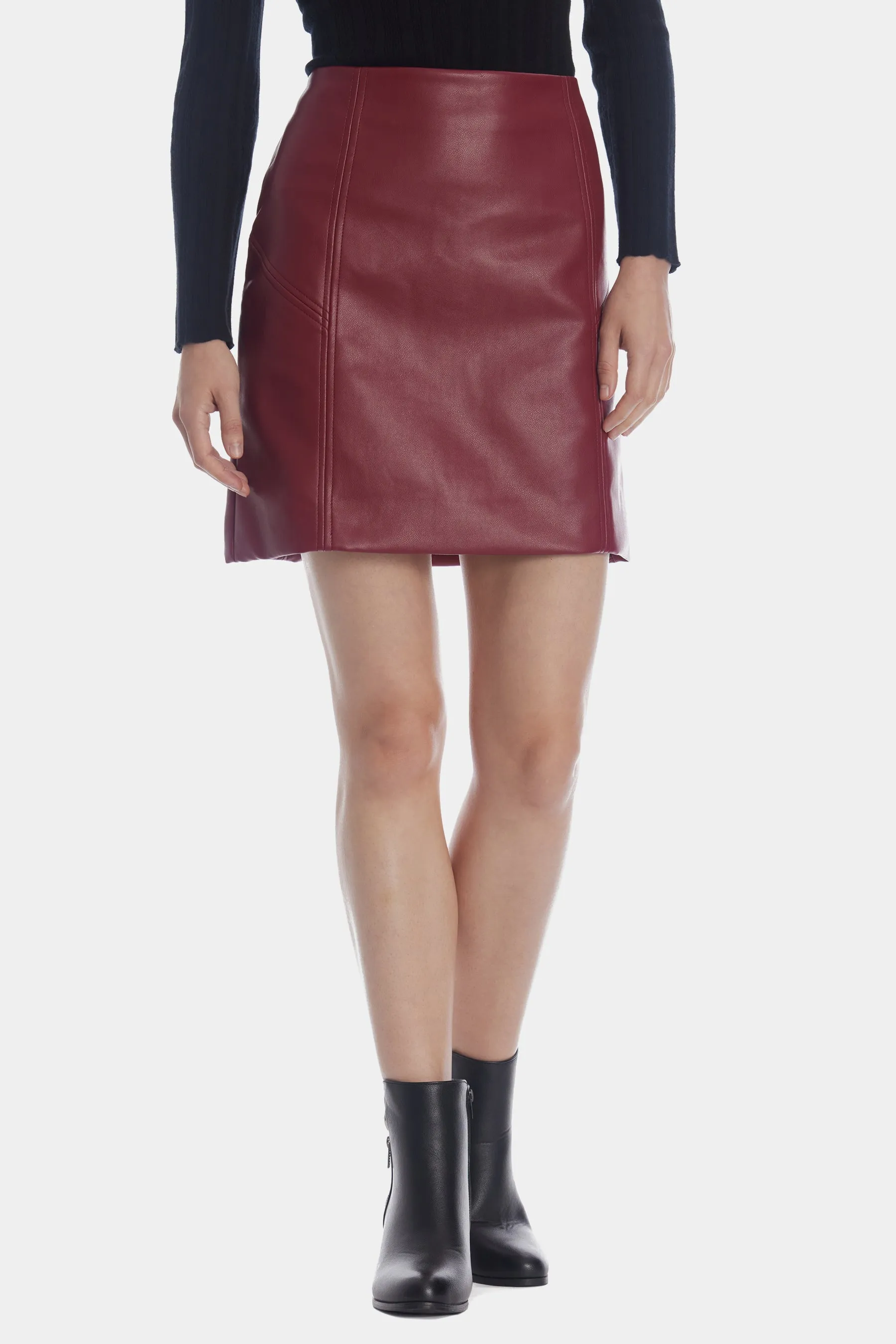 Faux Leather Mini Skirt