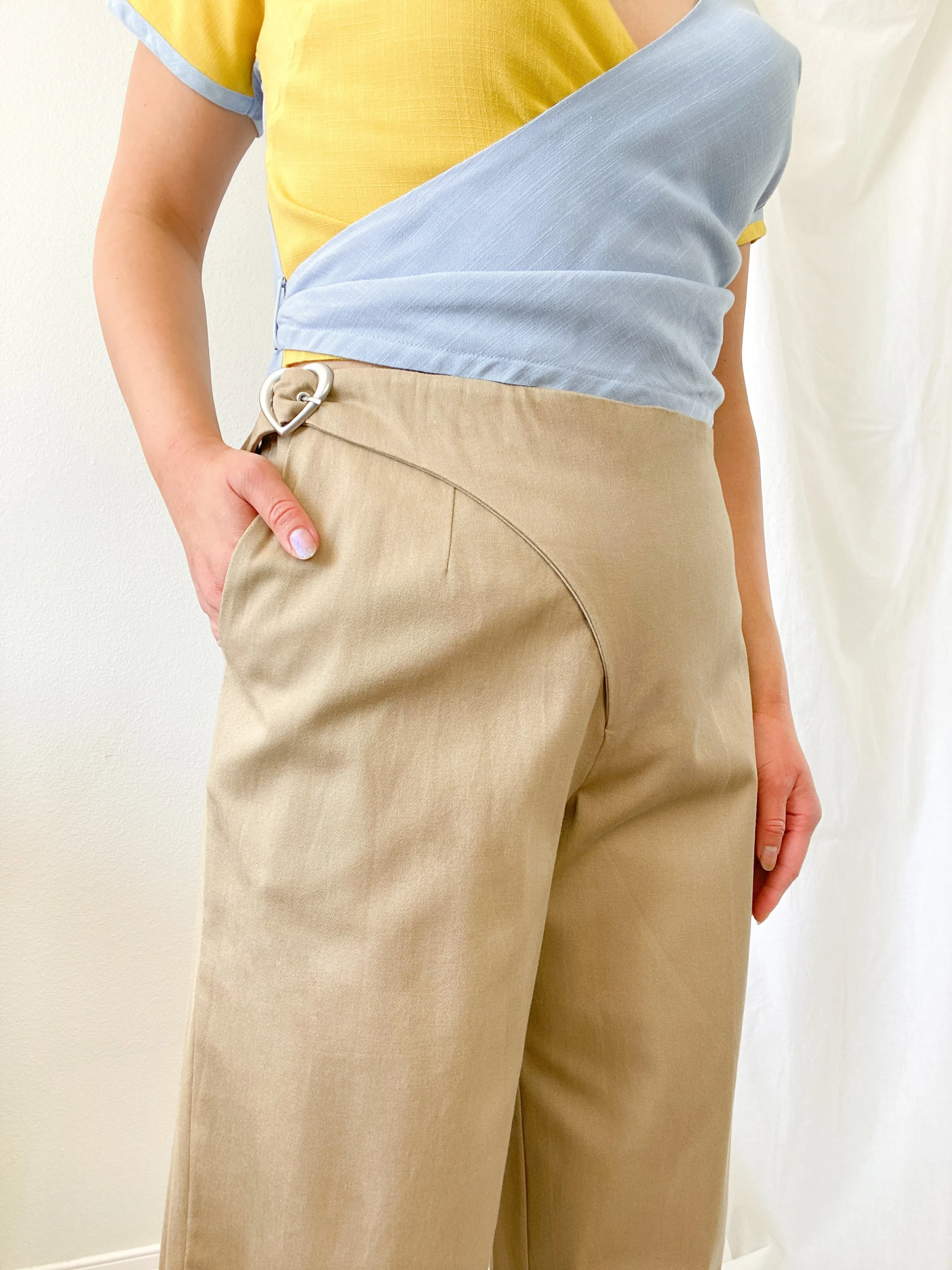 HEART BUCKLE PANTS ~ SANDSTONE