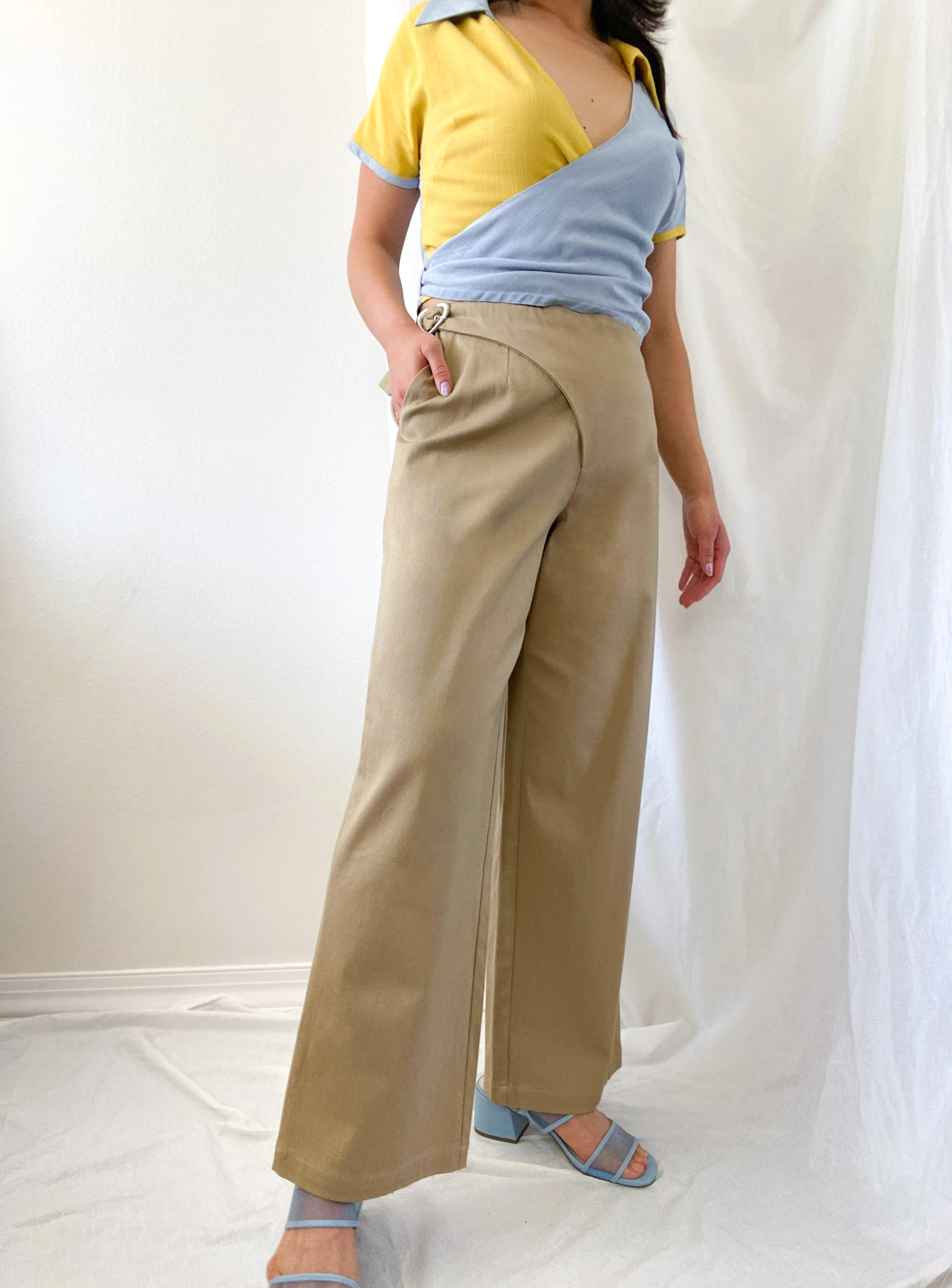 HEART BUCKLE PANTS ~ SANDSTONE