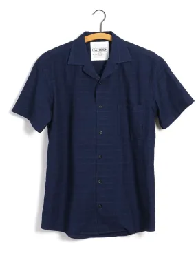 JONNY | Short Sleeve Shirt | Dobby Indigo