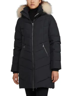 Pajar Womens January Quilted Puffer Jacket with Crystal Accents - Black