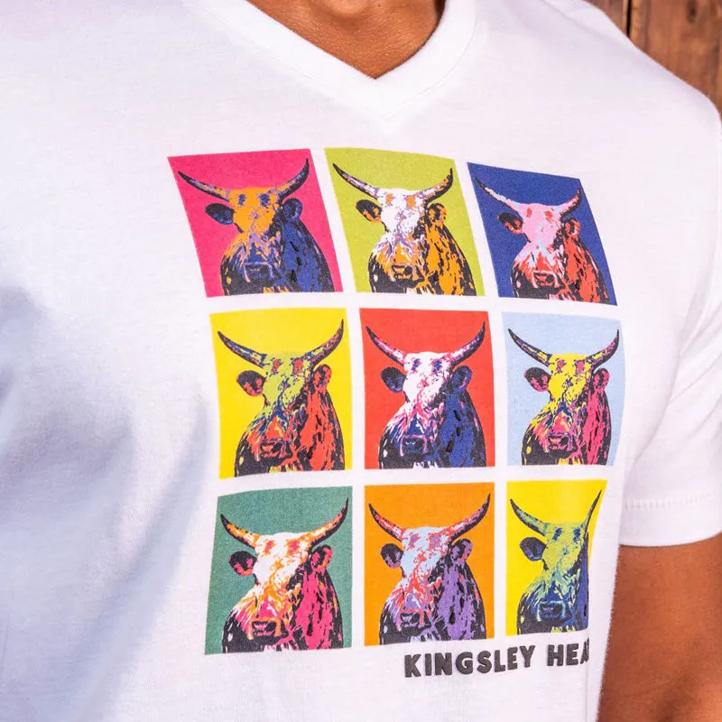 Retro Nguni V-Neck Tee Pelican