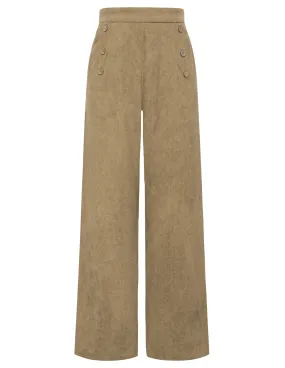 Seckill Offer⌛Corduroy Pants Elastic High Waist Wide-Leg Pants