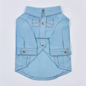 Top-Stitched Shirt (Blue)