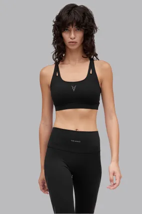 V_SCULPT® CUT OUT SPORTS BRA - Black