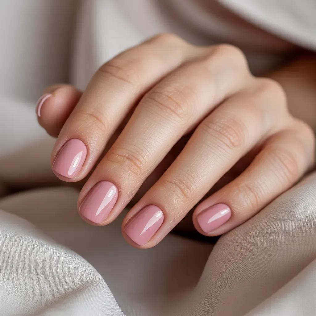 Dusty Rose Nails