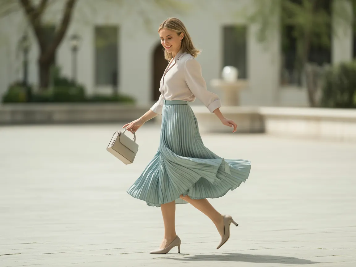 Pleated Skirt Set