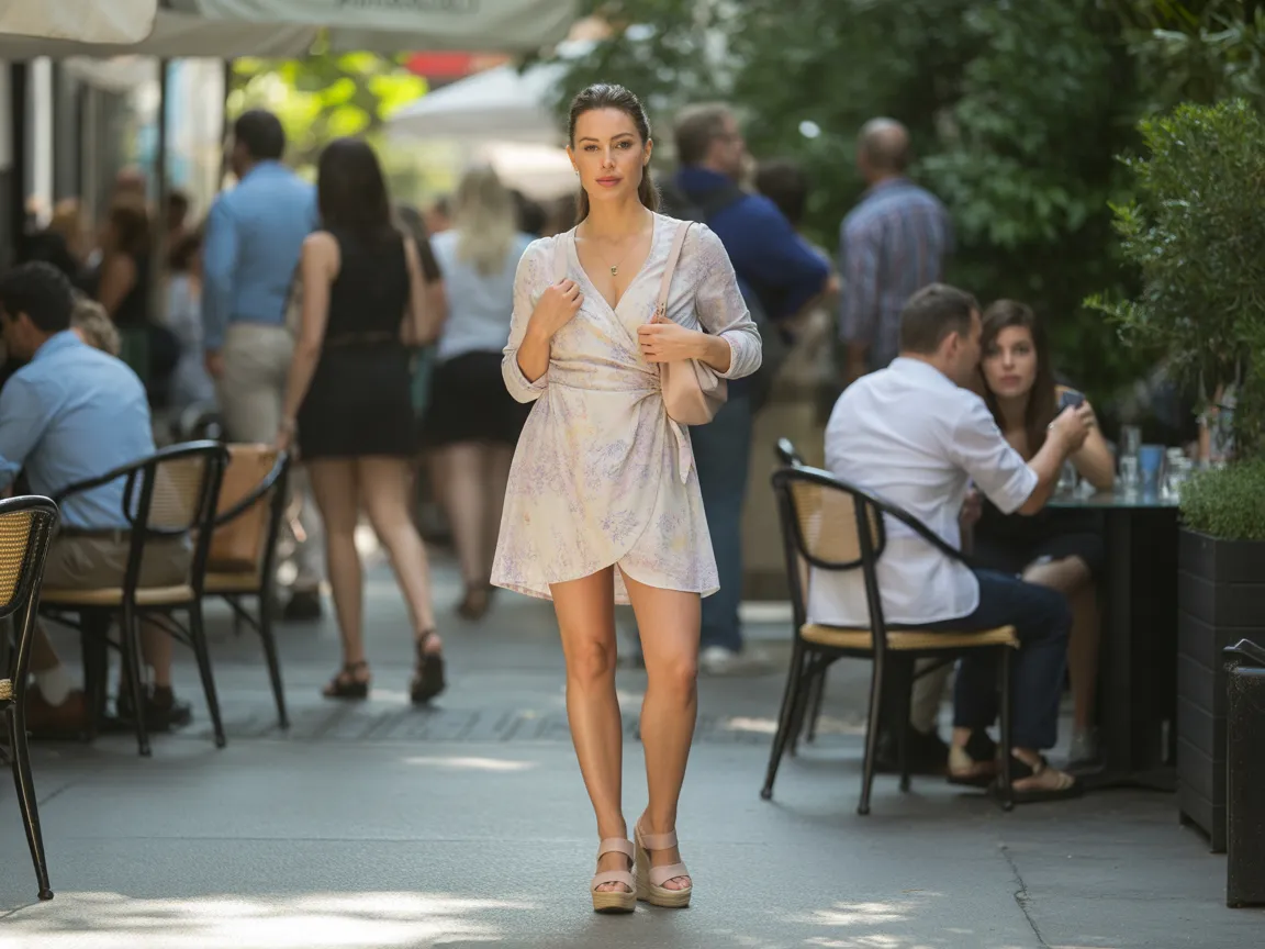 Printed Wrap Dress