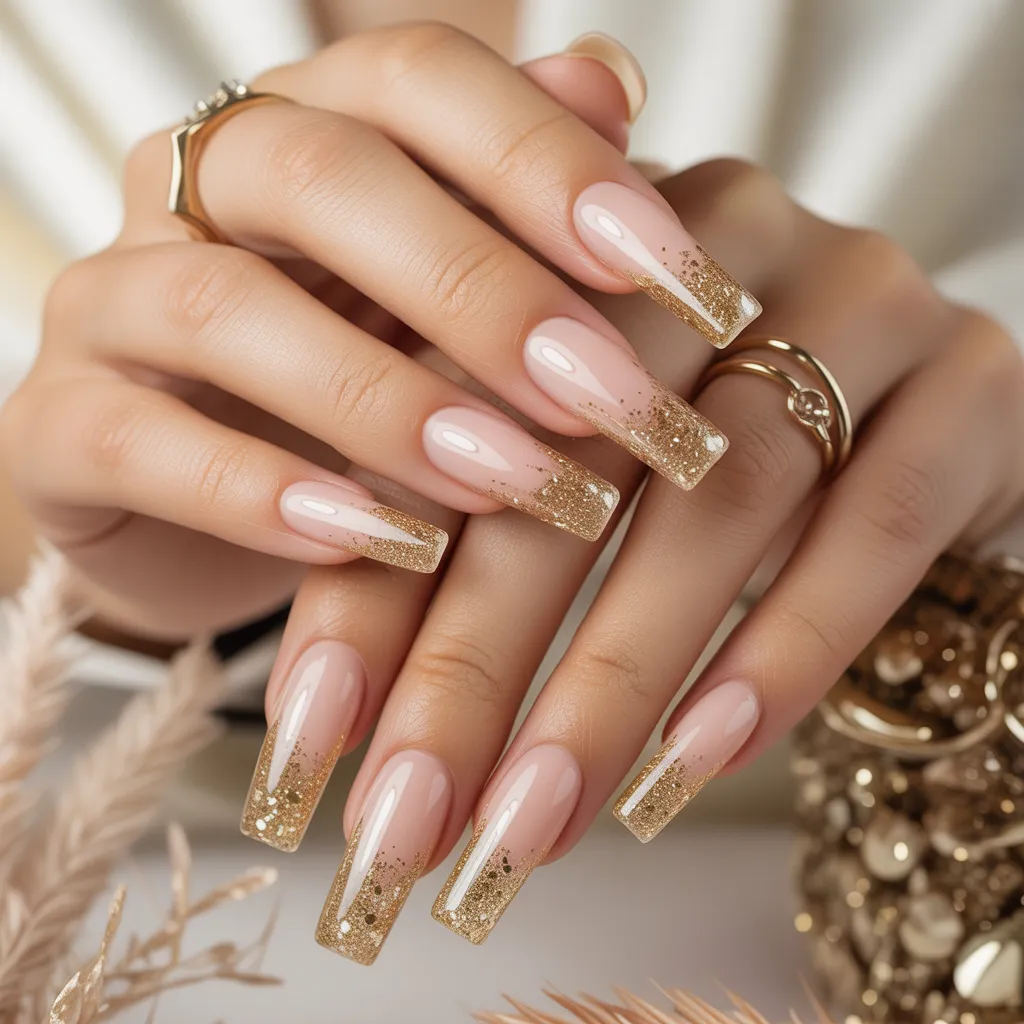 Golden Glitter Fade