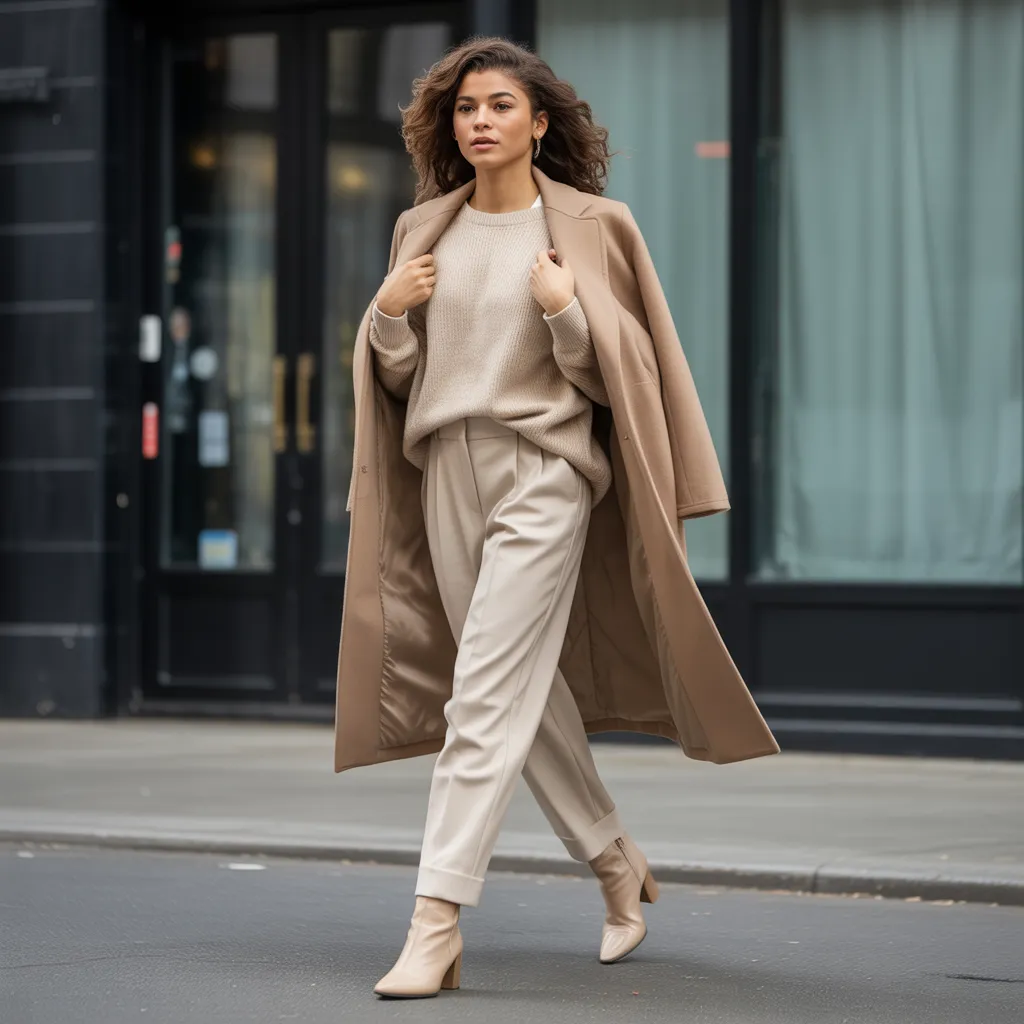 Monochrome Beige Look