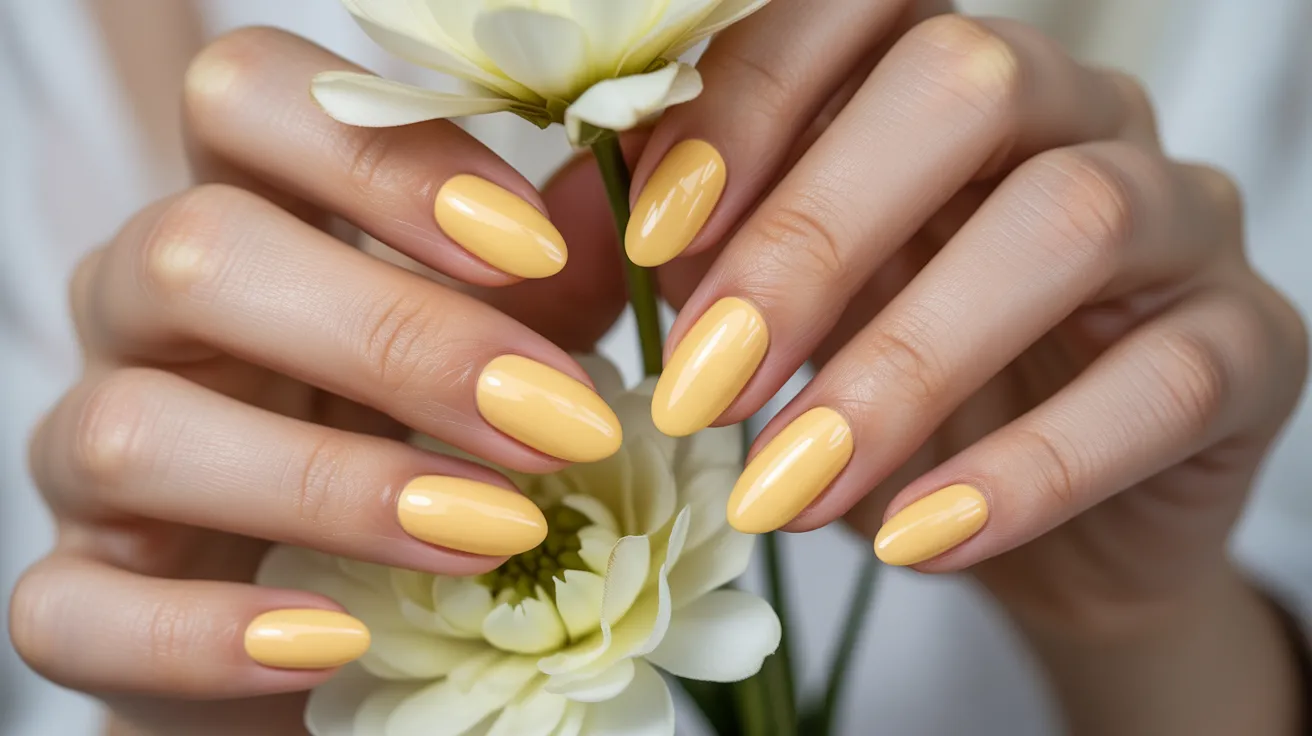 Buttercream Almond Nails