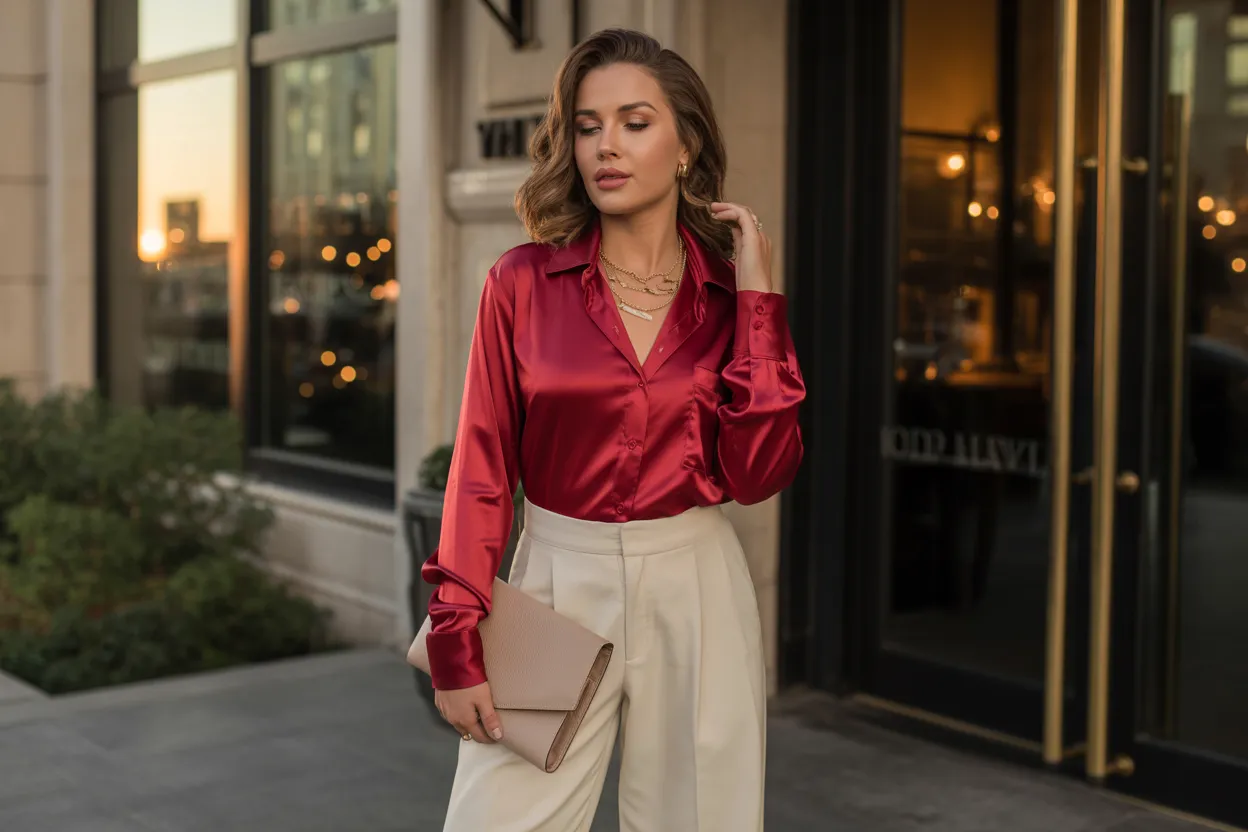 Red Satin Elegance
