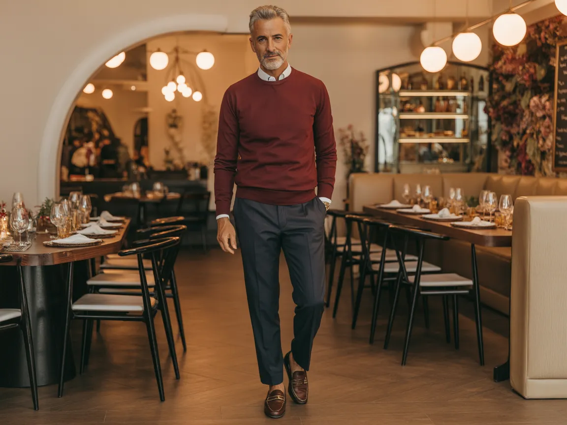 Burgundy Evening Style