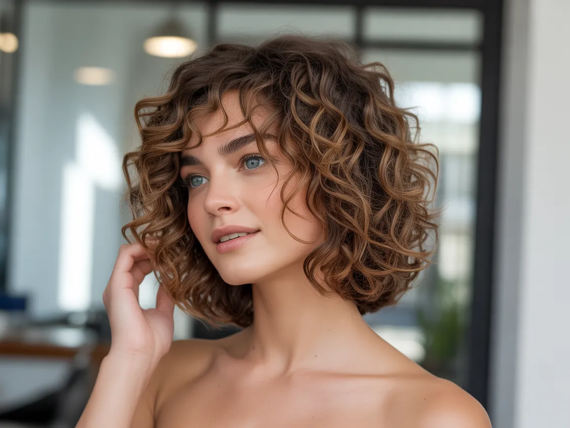 Curly Lob Style