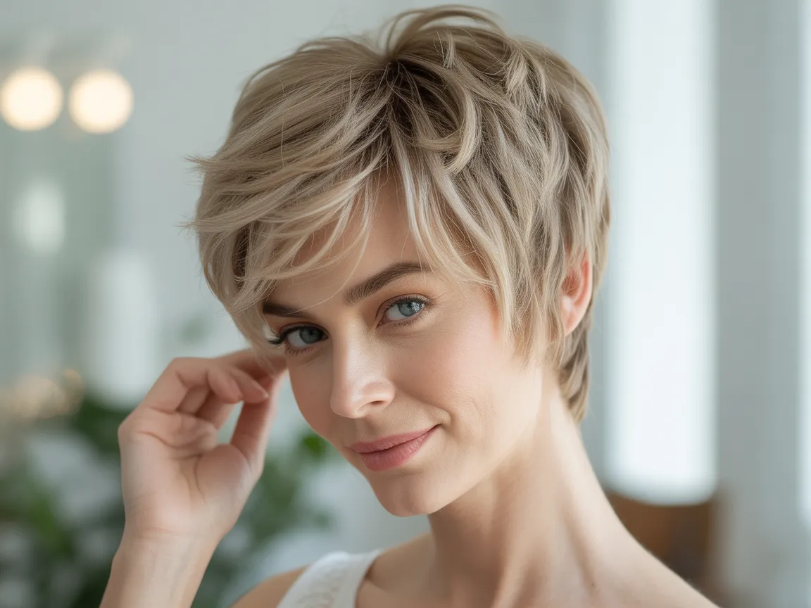 Feathered Pixie Cut