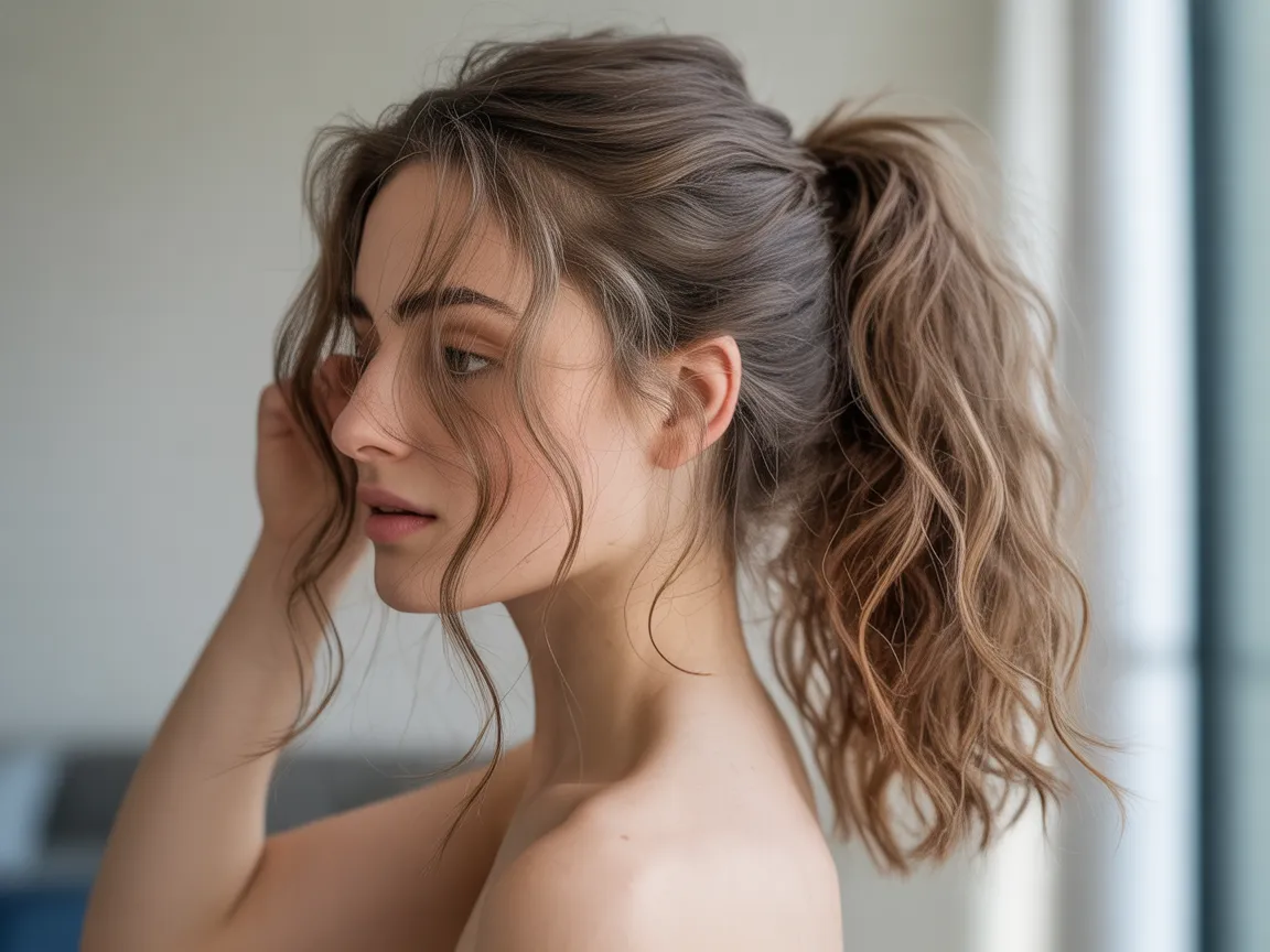 Messy Textured Ponytail