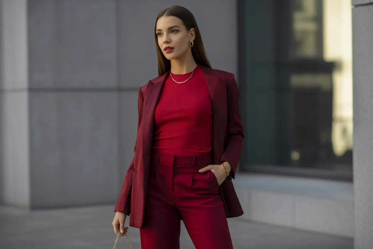 Monochrome Red Statement