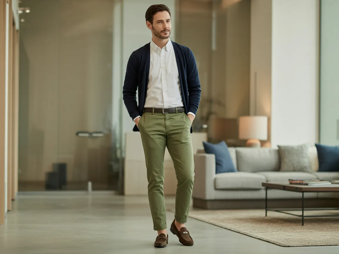 Olive Chinos Style