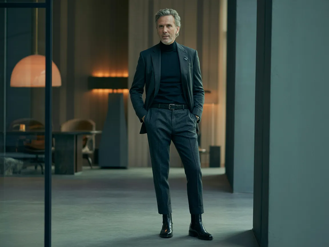 Dark Turtleneck Style