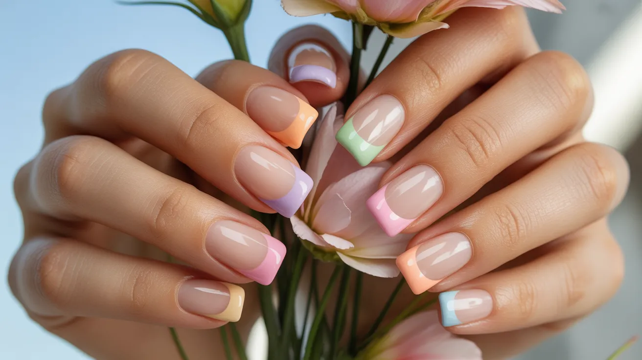 Pastel Rainbow Tips