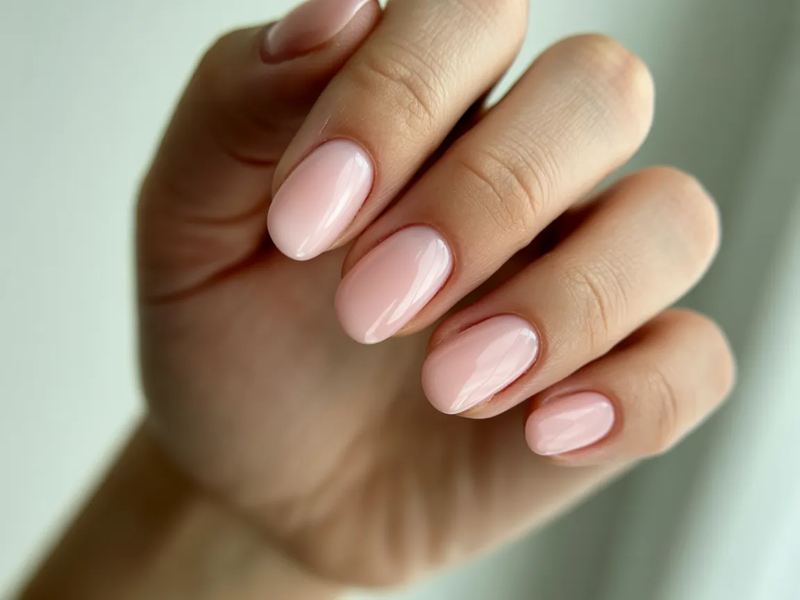 Pink Almond Nails with Gloss Finish