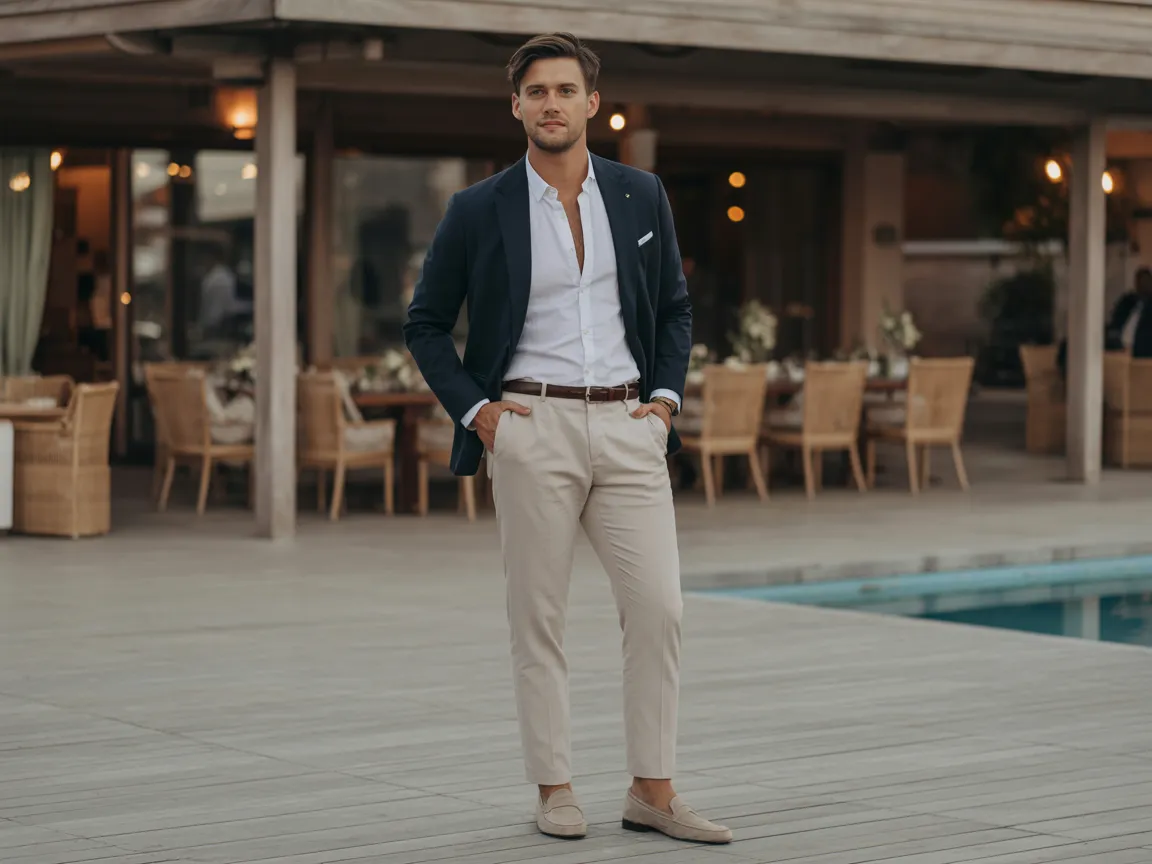 Relaxed Open-Collar Style