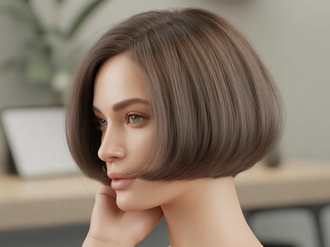 Rounded Bob for Fuller Faces