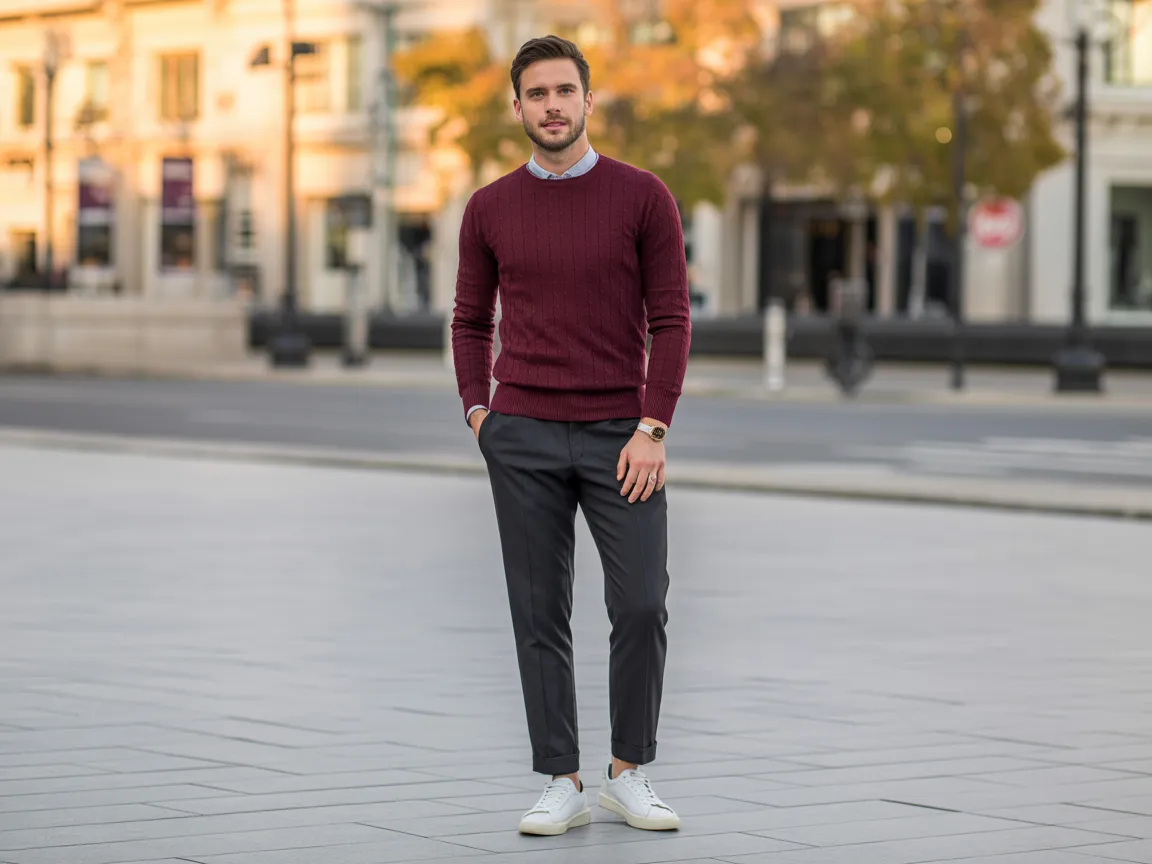 Sweater and Tailored Pants