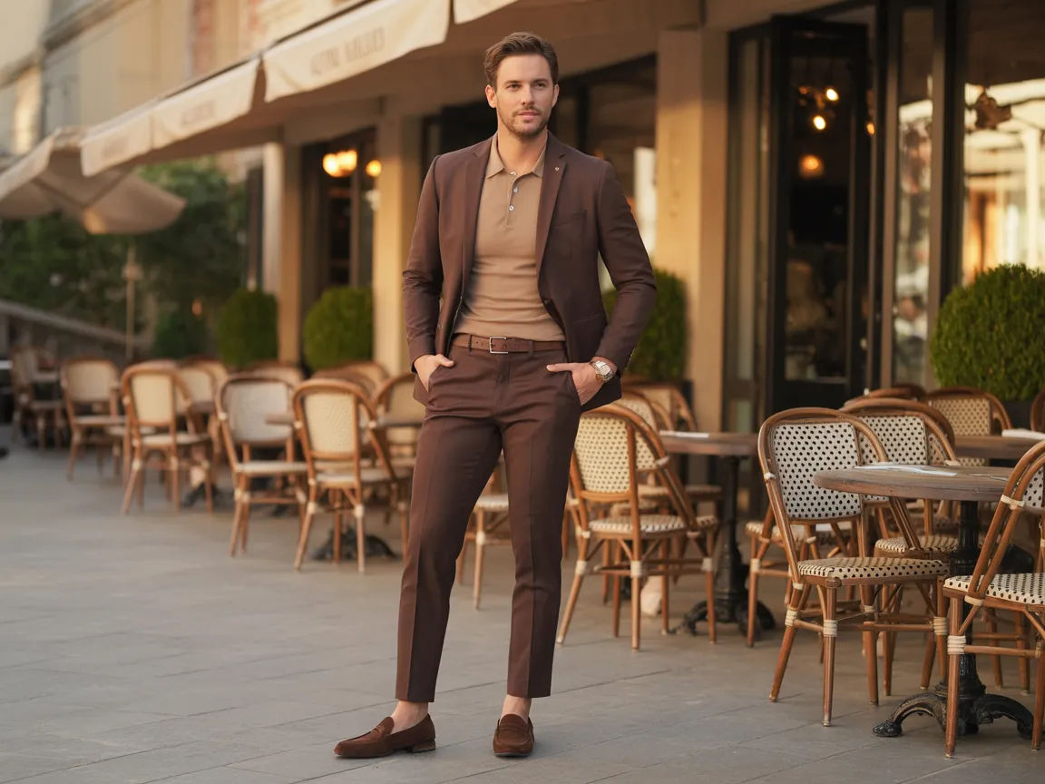 Brown Suit Elegance