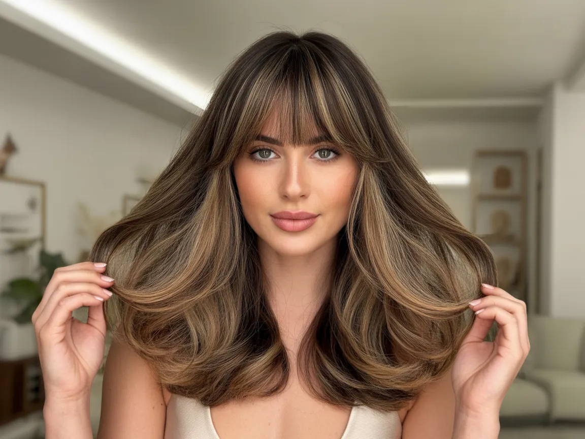 Butterfly Cut with Bangs