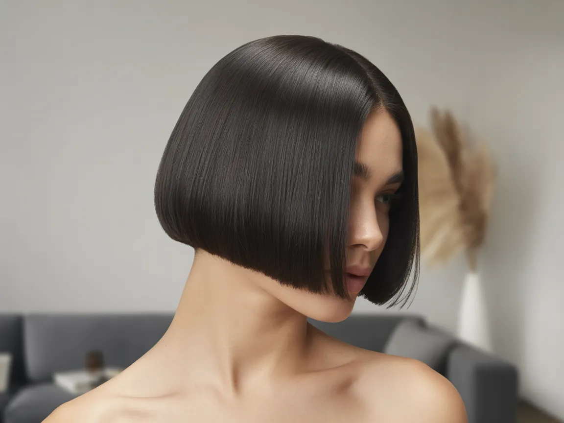 Sleek Tucked Bob