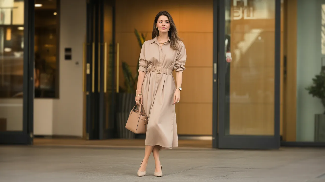 Belted Shirt Dress