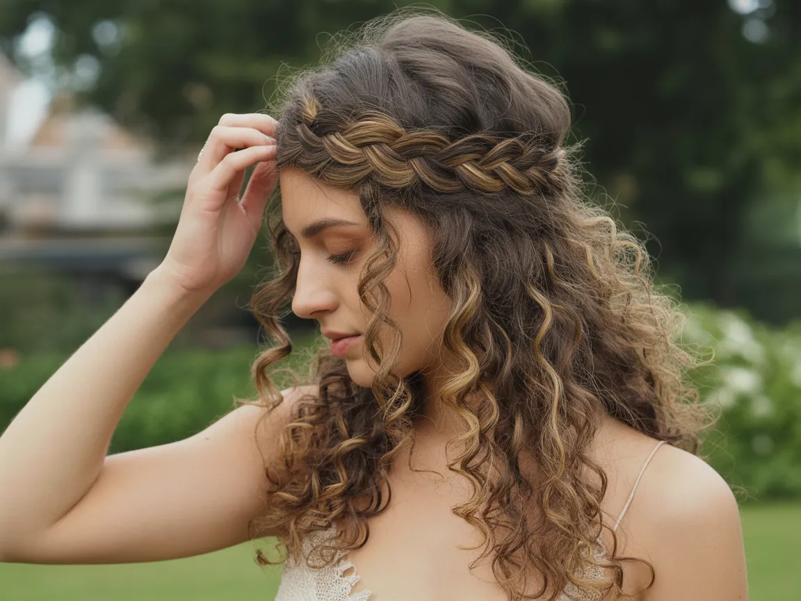 Curly Braided Crown
