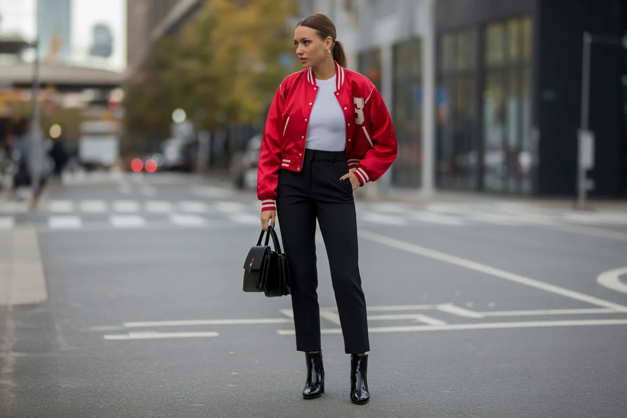 Red Varsity Luxe