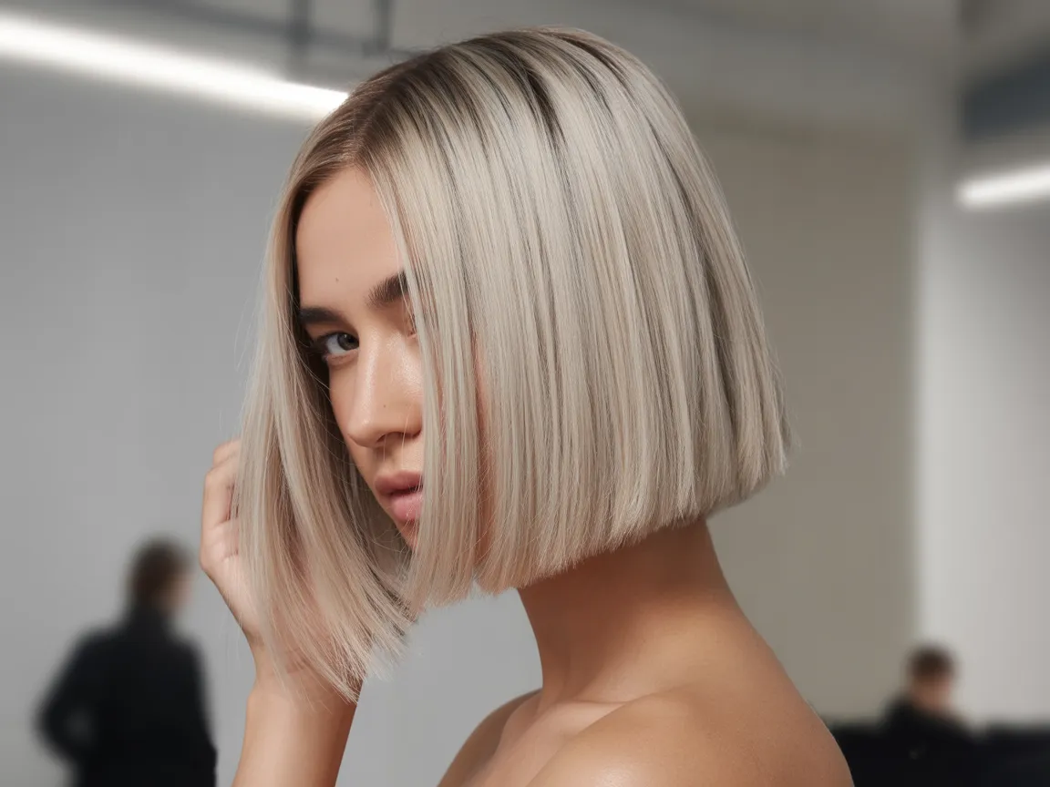 Blunt Cut Color Bob