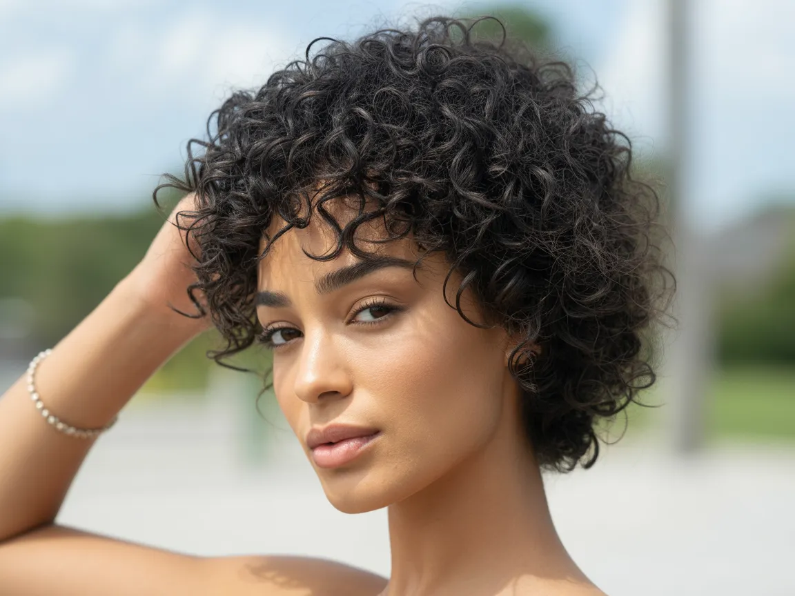 Curly High Puff