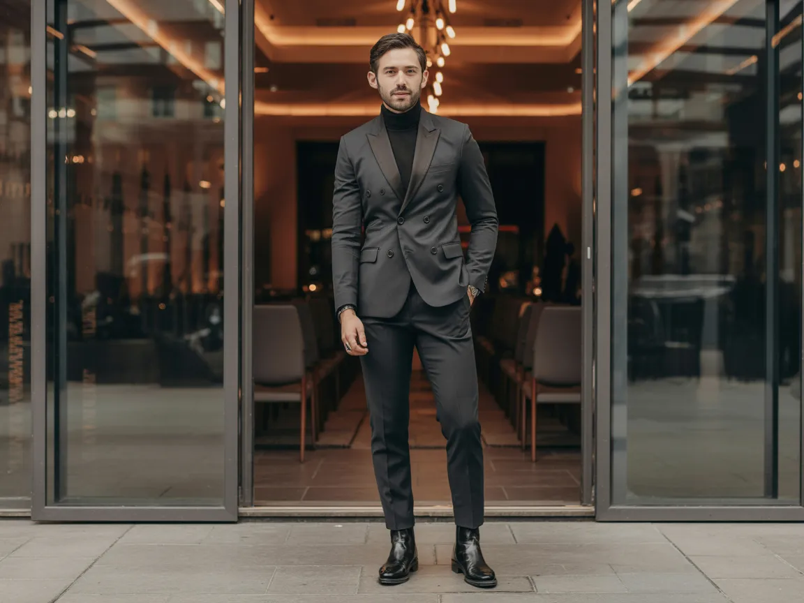 Modern Turtleneck Suit