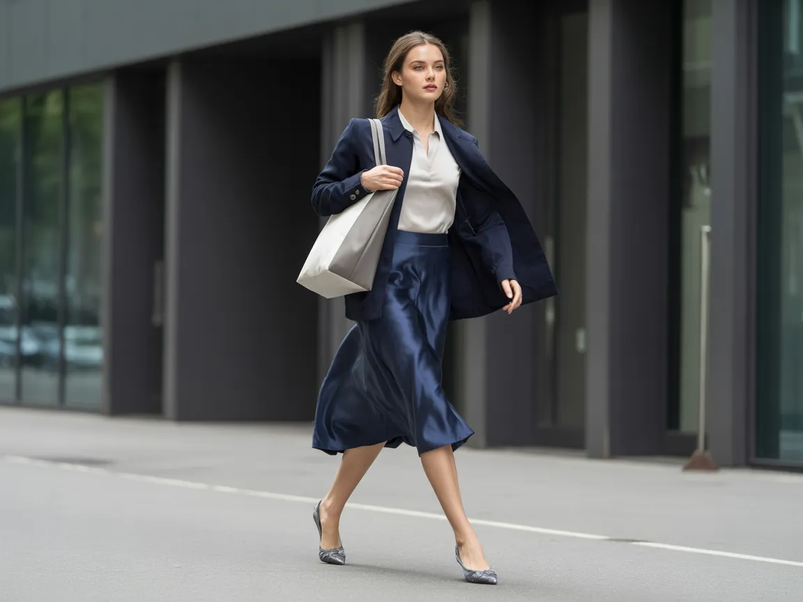 Satin Midi Workwear