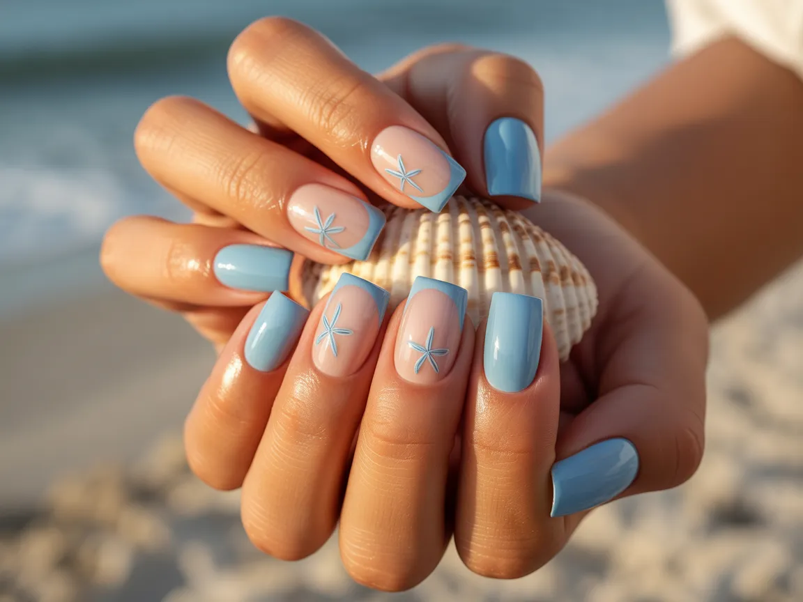 Starfish Accent Nails