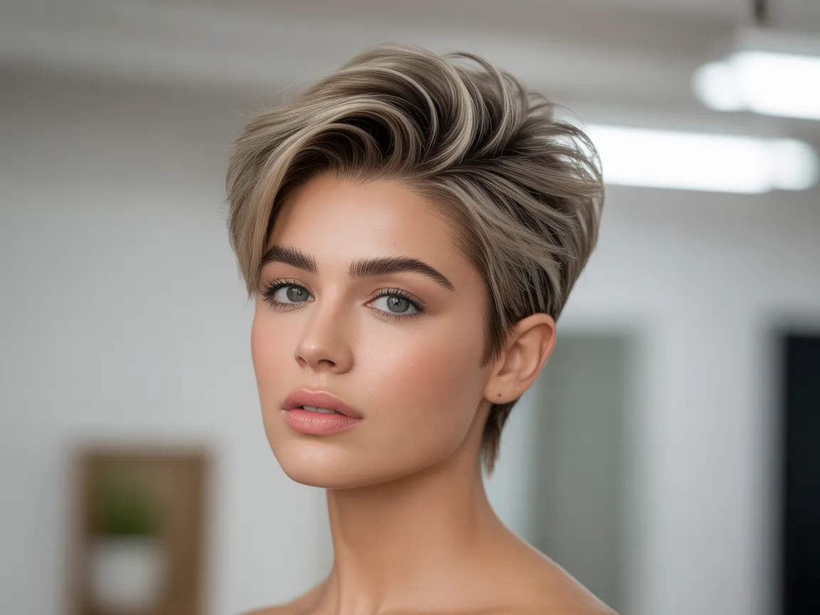 Voluminous Crown Pixie