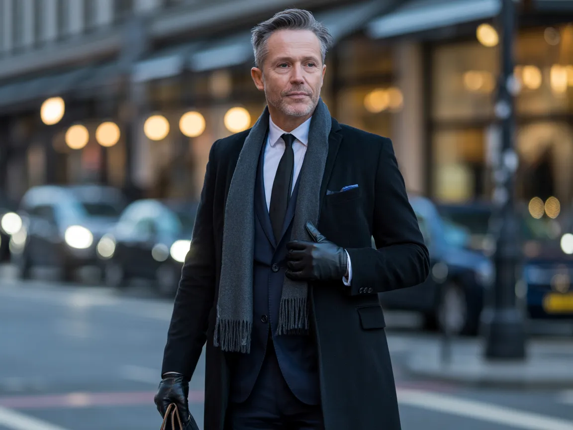 Classic Black Overcoat