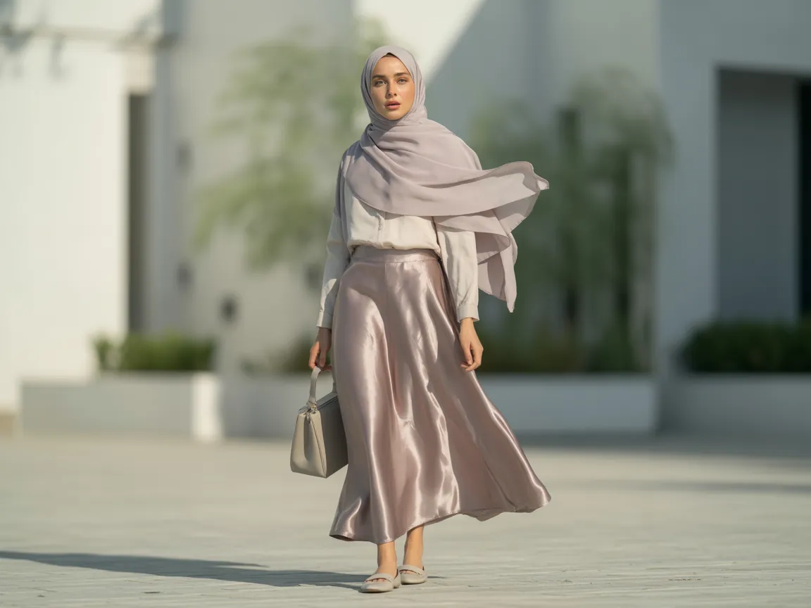 Satin Hijabi Chic