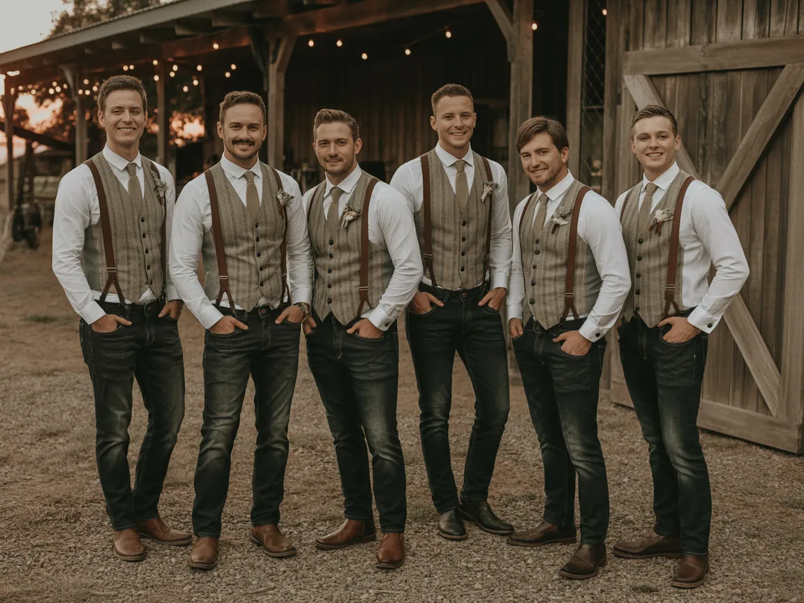 Rustic Vest And Tie