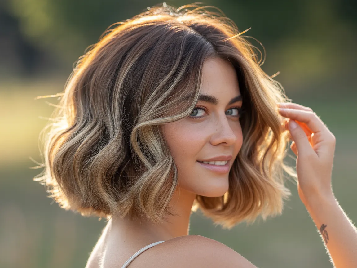 Layered Bob with Highlights