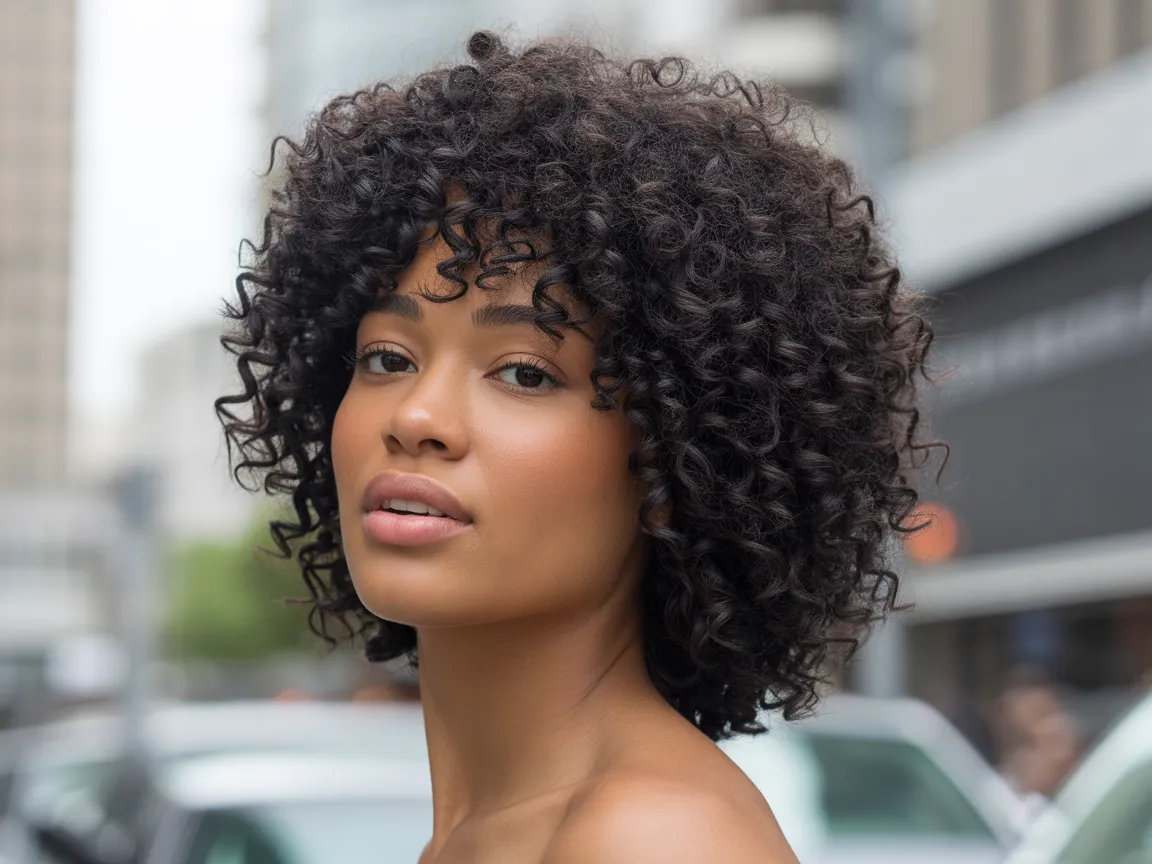 Voluminous Curly Afro