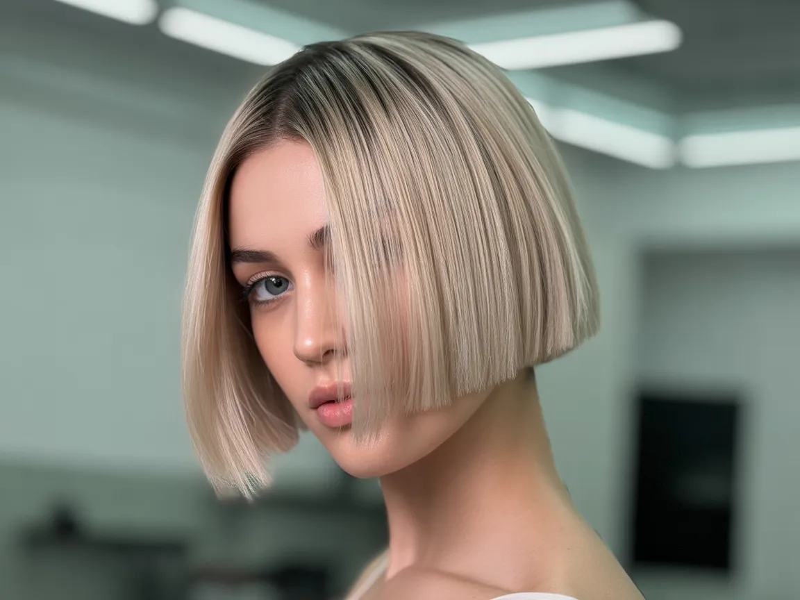 Ash Blonde Sleek Bob